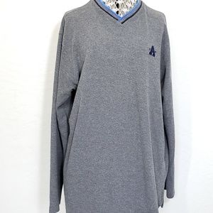 Mens Aeropastle Long Sleeve Vneck Sweater